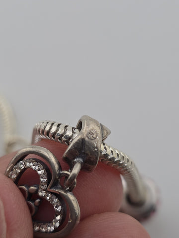 M. Anthony .925 Sterling Silver Mother Daughter Charm Bracelet Assorted W Charms