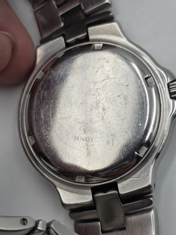 Vtg Movado 200M Diver Men's Swiss Quartz Black Dial Stainless Steel Watch. Works