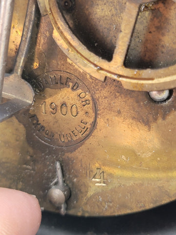 Rare Antique Medaille D'or Heavy Marble Mantle Clock Dated 1900. Working.