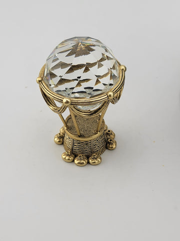 Vtg Swarovski trimlite Hot Air Balloon Vitrail Medium Coating (Gold) 72404 W Box