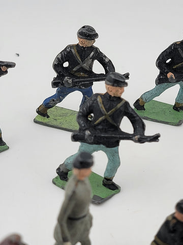 Large Lot Of Antique Britains Detailed Civil War/ Indian Toy soldiers lead metal