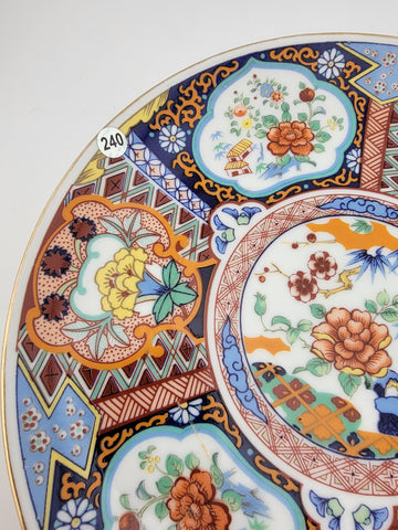 Medium 8” Japanese * IMARI CHARGER / SHALLOW DISH * Garden, Flowers