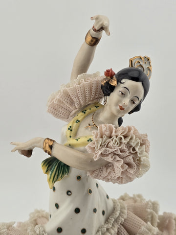 Antique Crown Alka Dresden CARMEN Lady Floral German Flamenco Dancer Gremany