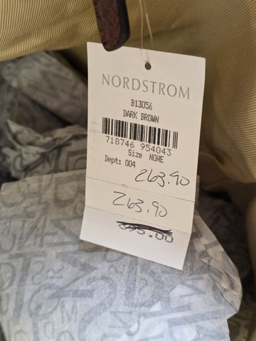 Vintage Cole Haan G Series Brown Leather Native American Style Large Hobo Bag