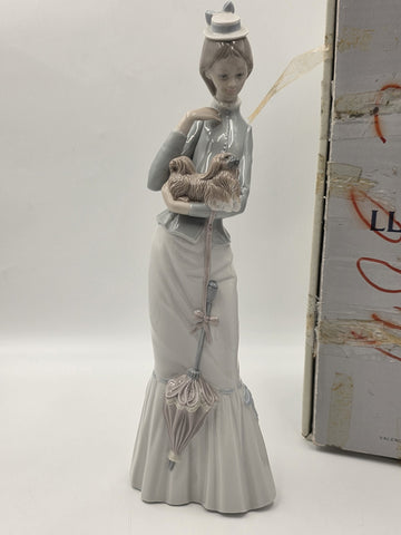 Lladro "Walking with the Puppy Dog" by Jose Roig #4893 Retired Vintage 1974 MINT