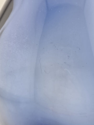 Vtg Handblown Blue Glass Drop Vase by Per Lütken for Holmegaard, 1960s. Signed.