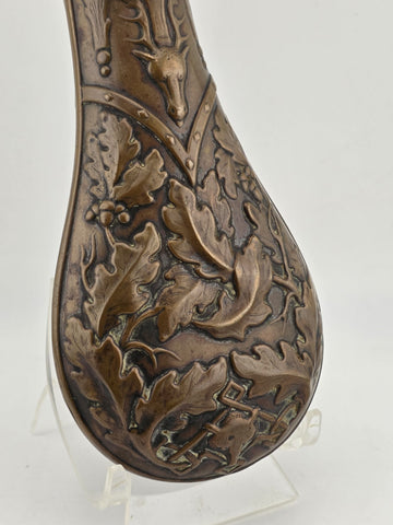 Rare Antique Original U.S. Mexican-American War “Stag & Oak Leaf” Powder Flask