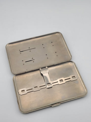 Rare 1930's Antique Up To-Date Enamel Cigarette Case Perpetual Date Calendar
