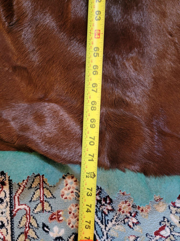 Vintage Horse Hide Lap Robe By National Fur & Tanning Co. Very Clean & Shiny.