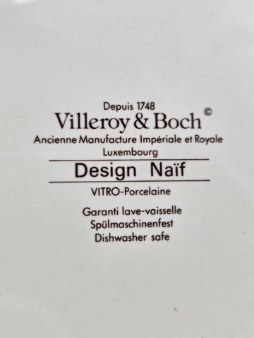 Villeroy & Boch  Naif Laplau 4 Salad Plates Christmas Village Noah Ark. 8 Inch