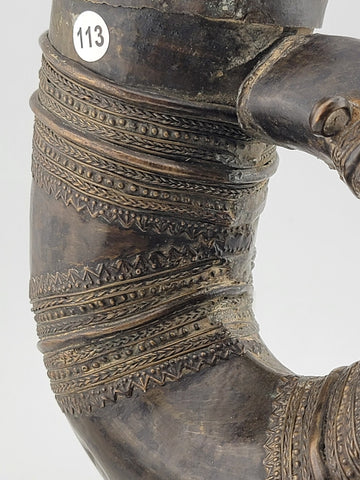 Antique Rare round shape powder flask Rare collectible ottoman Islamic Arabic.