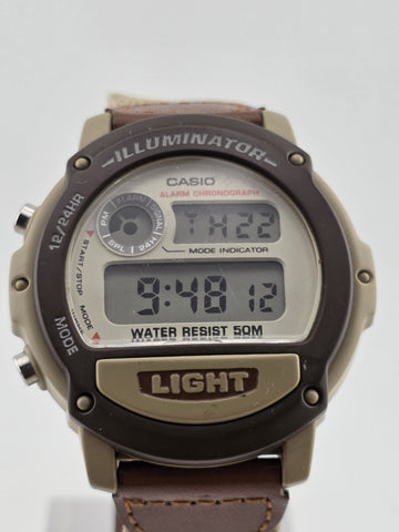 Vintage Casio W-87h Illuminator Digital Watch Men Grey Backlight 1536 W-87H
