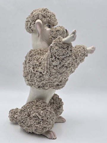 Rare Vintage Mid Century Italian Spaghetti Poodle Ceramic Sculpture 16" Large