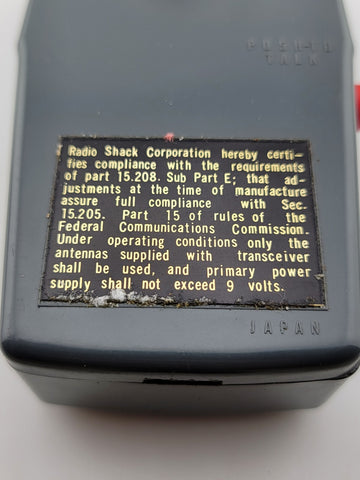 1970'S ARCHER SPACE PATROL WALKIE TALKIE 2-WAY TRANSCEIVER #60-3030 Untested