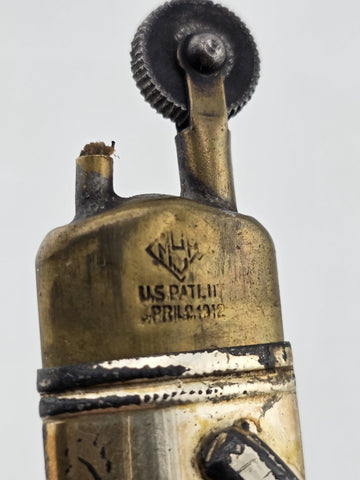 Ultra Rare Antique 1912 Art Deco Weidlich Brothers silver plated desk lighter