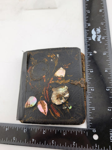 1860's Beautiful Lady Tin Type Fine Gutta Percha Deer Buck Hunter Pocket Frame