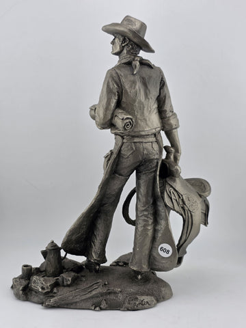 "The Wrangler" by Jim Ponter Pewter Figure Western Heritage Museum Vintage 1979