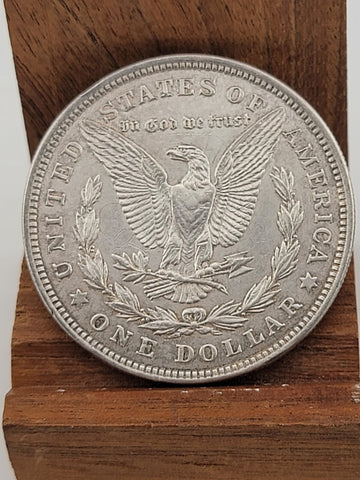 1921-D MORGAN SILVER DOLLAR WITH DIE CRACK REV (90% SILVER)