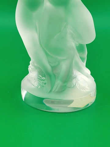 Rare LALIQUE Crystal "Le Faune" Figurine Dancing Nude Lovers Pan (Faun) & Diana