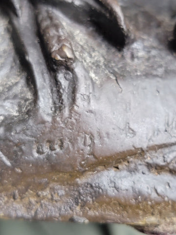 Rare Antique C 1910 Auguste Moreau "Torch Boy" Heavy Bronze Sculpture. 16 Inch