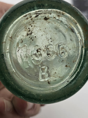 Rare Pair Antique 1900-1915 Embossed Coca-Cola Bottles Winston NC Aqua Glass
