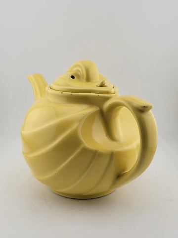 Antique  1930's Collectible HALL Canary Yellow  Art Deco Shape Teapot. VG Cond.
