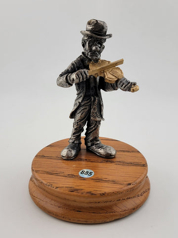 Vintage Ron Lee Hobo Band Collection Pewter Violinist Clown Figurine Collectible