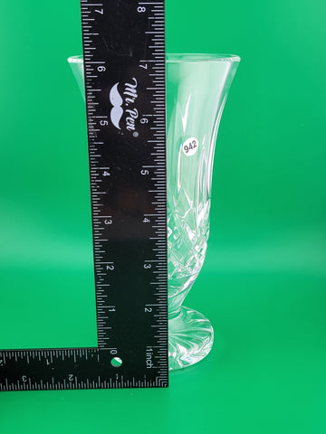 Vintage Waterford Crystal LISMORE 7" Flared Footed Vase Flower Vase 7"x3.5"