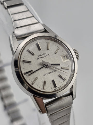 Vintage Girard Perregaux Gyromatic Silver Plated Ladies Watch. Excellent Cond.