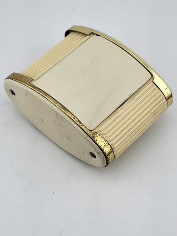 MID-CENTURY WESTCLOX GOLD STARBURST NUMBERS. SLIDE & GO ALARM CLOCK. Working.