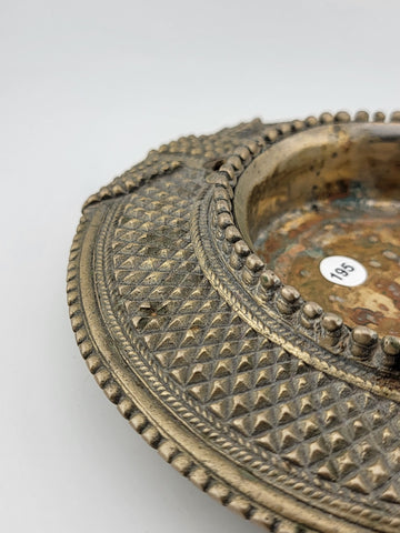 Rare Antique 19th c. African Tribal Bronze Slave Anklet Bracelet Bangle Ashtray.