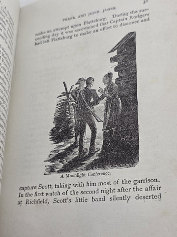Rare LIFE ADVENTURES OF FRANK & JESSE JAMES First Ed 1880 Dacus 1st Wild West
