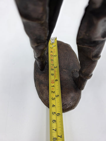Original Antique C 1940 Burkina Faso Large Heavy Bronze Water Carrier W Africa