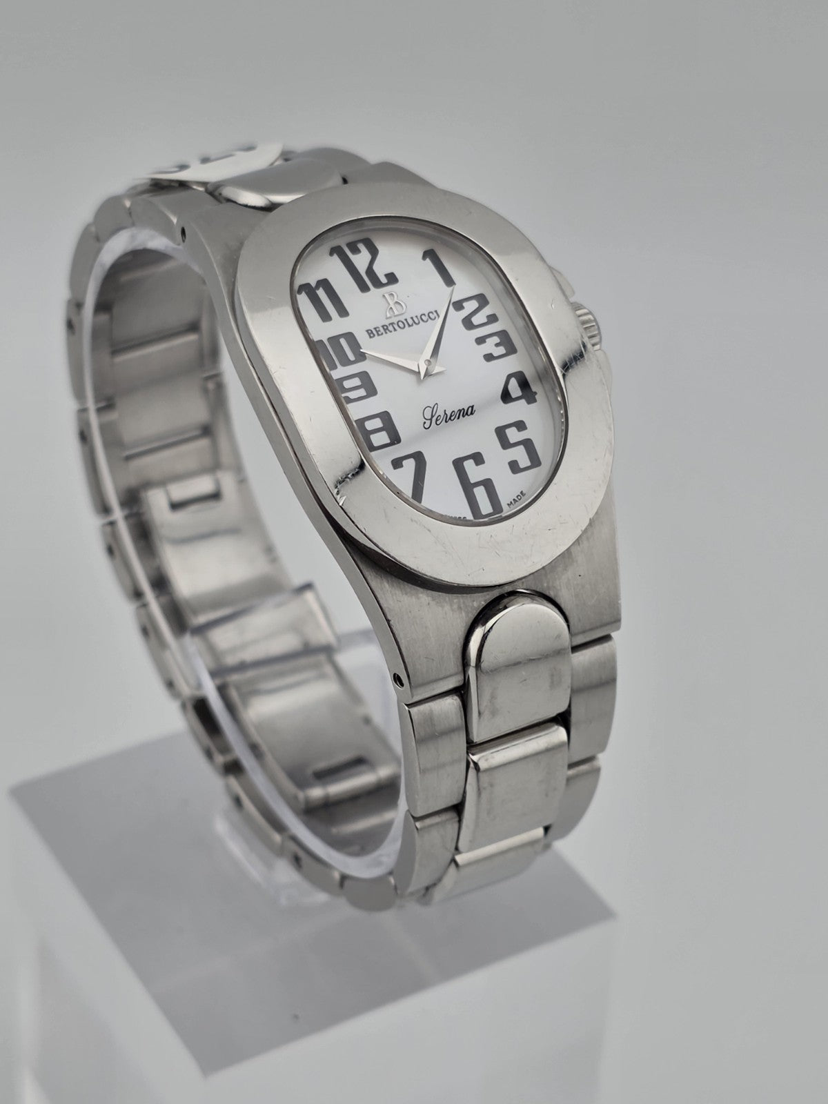 Vintage Bertolucci Serena Swiss Made Ladie Quartz Watch Ref 313-5818 Steel Works