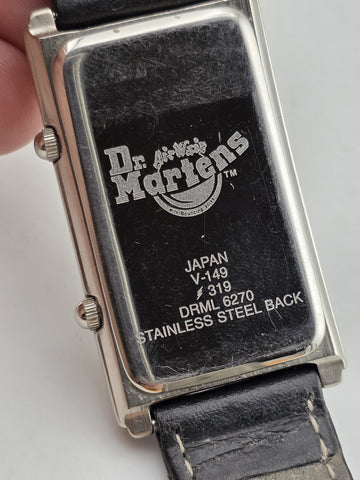 Vintage Rare Dr. Martens Dual Dial Watch Rectangular Japan Quartz V-149 Y2K Work