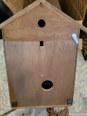 Vintage Collectible Germany 1 Day Black Forest Cuckoo Clock W Woulf Theme. Works