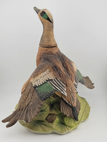SKI COUNTRY WIDGEON BANDED DUCK MINI PORCELAIN DECANTER BOTTLE 1979 EMPTY
