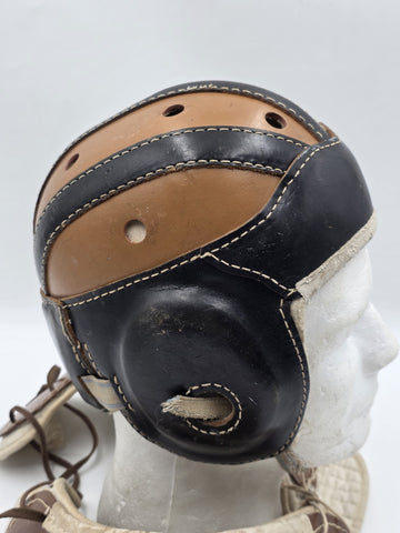 Rare Antique 1940's Goldsmith 60F Football Helmet &University 12C Shoulder Pads.