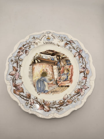 Brambly Hedge Winter Beaker Royal Doulton Tea Cup & 2 Plates 1983  Jill Barklem