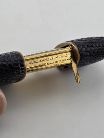 Vintage Rensie Shockprotected Enermatic Mainspring Gold Tone Travel Clock. Read.