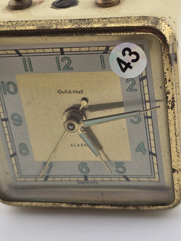 Vintage Guild-Hall Alarm Wind Up  Clock. Made In Germany. Mid 20th Century Works