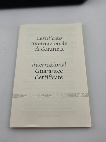 Rare OMAS 502 Sterling Silver 925 Faceted Ballpoint Pen Box & Papers Italy. 48g.