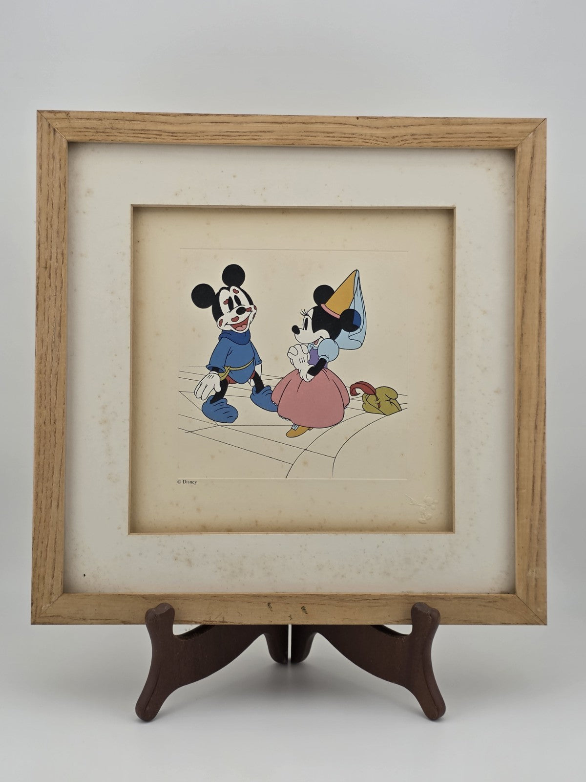Rare Disney Treasures "Brave Little Tailor" Mickey Serigraph Etching Framed COA.