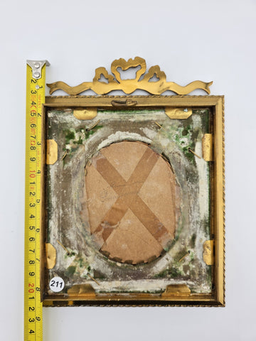 Rare Antique 19th C Miniature Portrait Prince Jozef Poniatowski Ormolu Frame