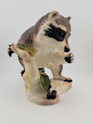 Vintage Cybis Raffles The Raccoon 7" Porcelain Figure Figurine. VG Cond.