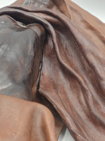 One Of A Kind XL Signed Costa Rican Hand Sculpted Leather Wall Relief Woman 1970