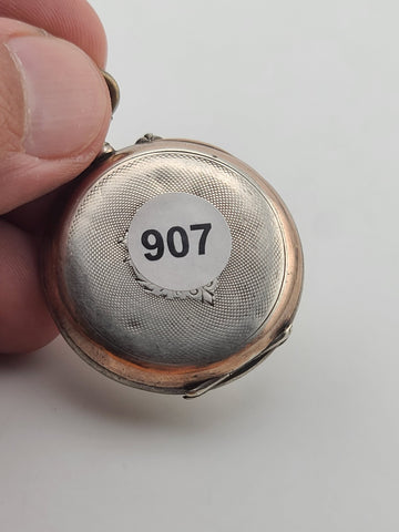 Rare Antique European 800 Silver Pocket Watch C1890 Enamel Dial 33mm. Working.