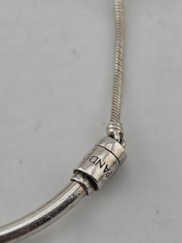 Pandora Moments Snake Chain Bolo Slide Bracelet ALE 925 Sterling Silver Gemstone
