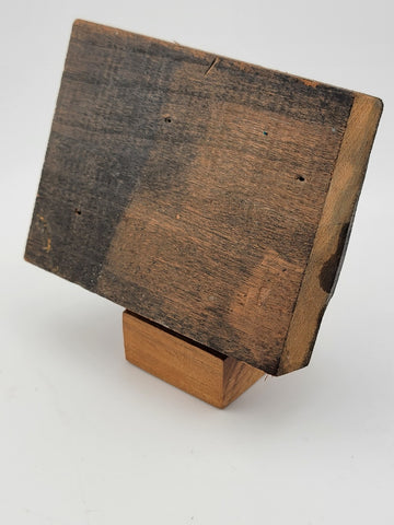 Antique Farmers Market Printing Block. Very Rare. Advertising Item