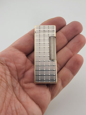 Vintage Dunhill Rollagas Silver Tone Made in Switzerland Clean Cond. Untested.